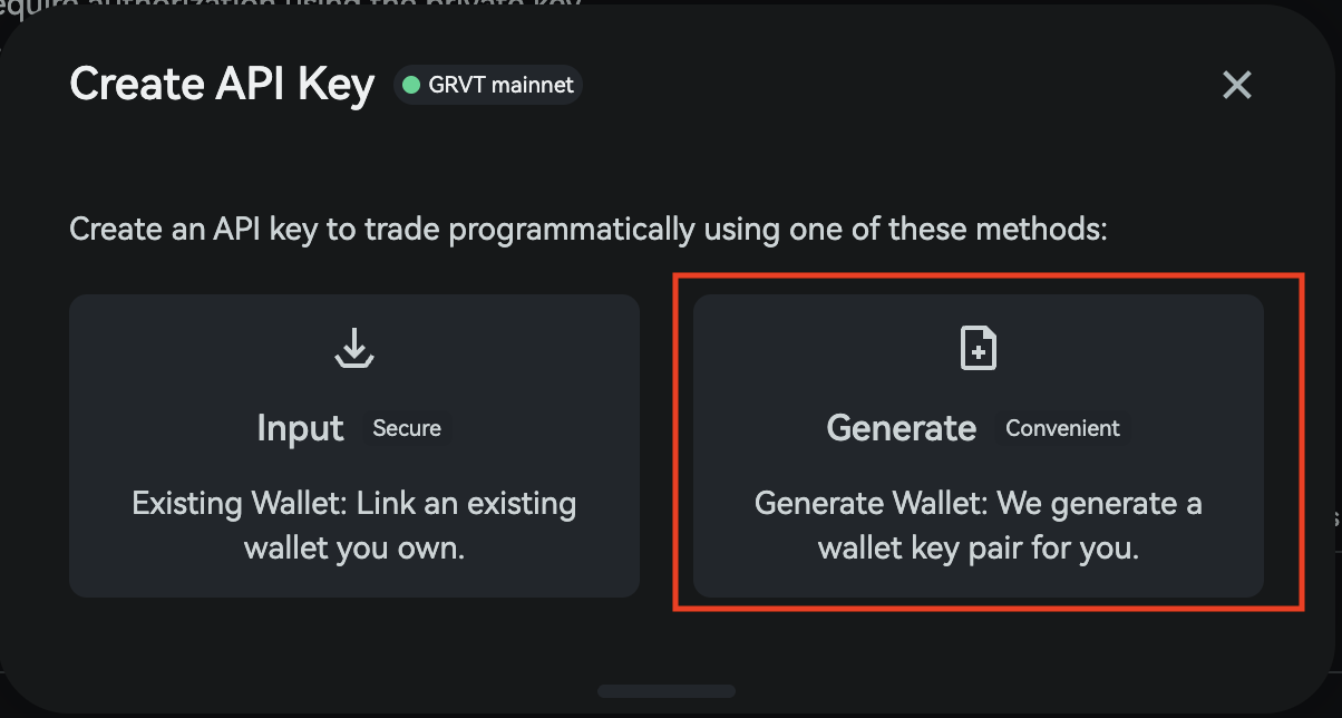 Create and Generate API Key